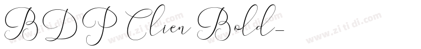 BDP Clien Bold字体转换